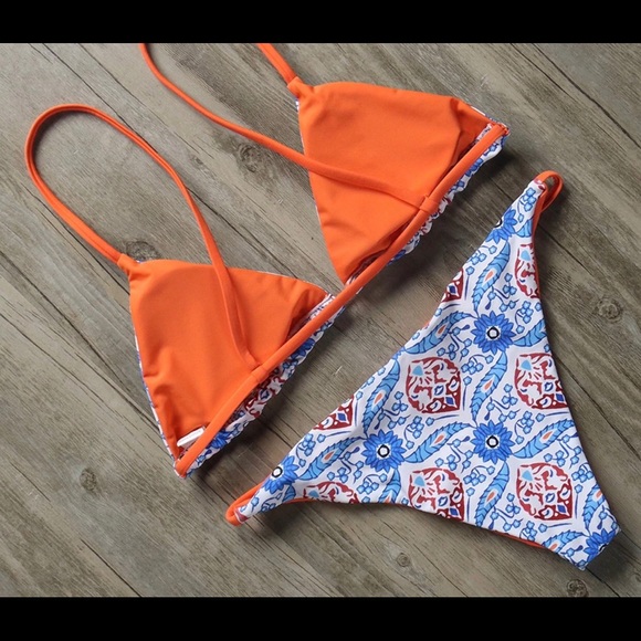 Colorful 2 piece bikini bathing suit - Picture 2 of 2